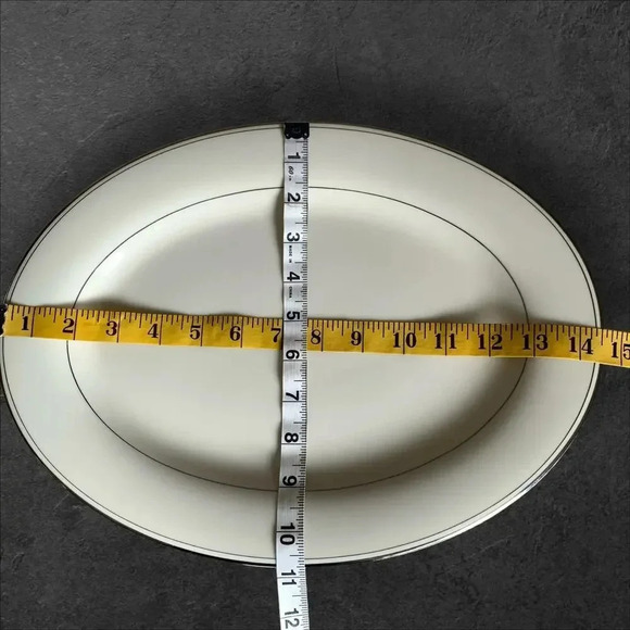 SHELBY Vintage Fine China Ivory Serving Platter Japan TARA Oblong 14.25"X10.75" - Picture 8 of 8